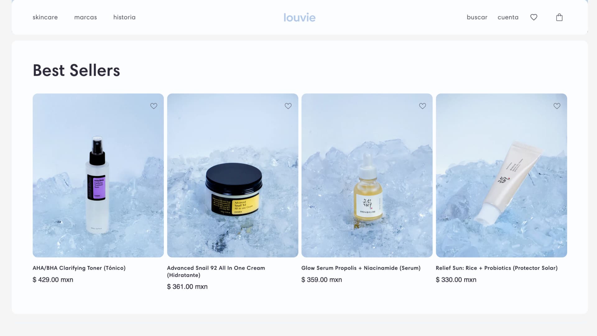 Louvie Skincare - Portafolio Tebiko